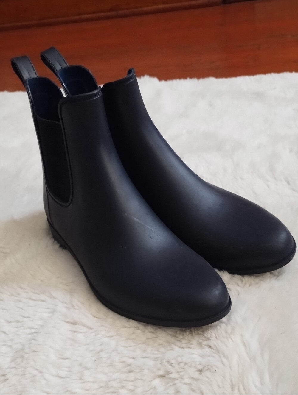 J. Crew Matte Black Chelsea Rain Boots